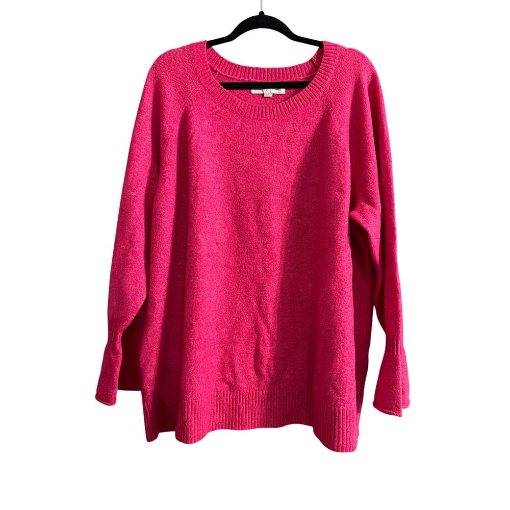 Loft Plus Women's Plus Size Pink Pullover Crew Neck Sweater Size 24/26 4X